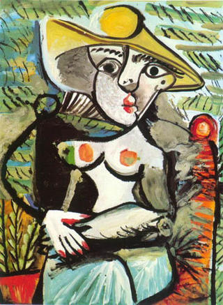 Пабло Пикассо Сидящая женщина в шляпе